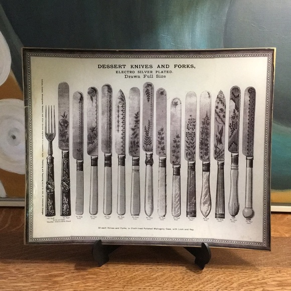 Knives & Forks Glass Platter - Picture 1 of 8